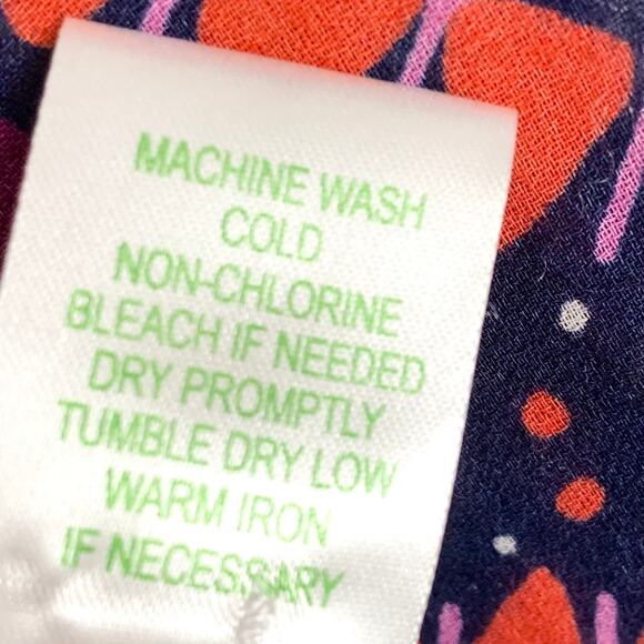 Lilly Pulitzer Garden Menagerie Providence Blouse Purple Red Floral Size Small - Picture 10 of 12